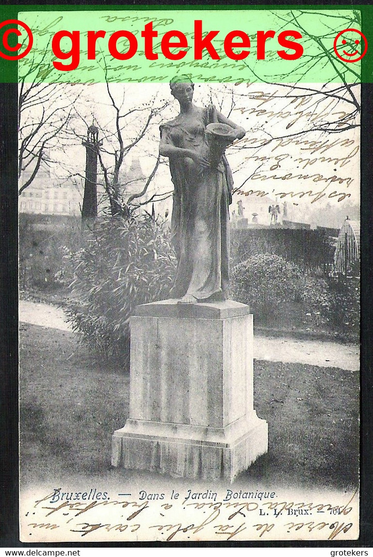 BRUXELLES Dans Le Jardin Botanique 1906 Enkelcirkelstempel UCCLE - Forêts, Parcs, Jardins