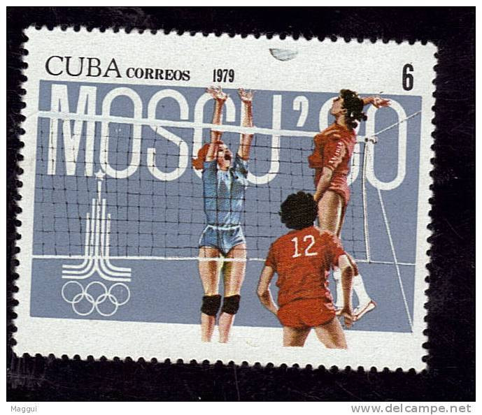 CUBA  N° 2177   * *   Jo 1980  Volley Ball - Pallavolo