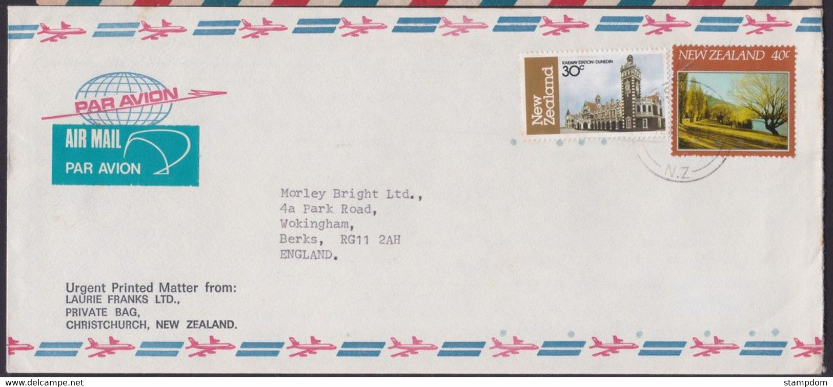 NEW ZEALAND 1982? COVER Christchurch To England @D7679L - Briefe U. Dokumente