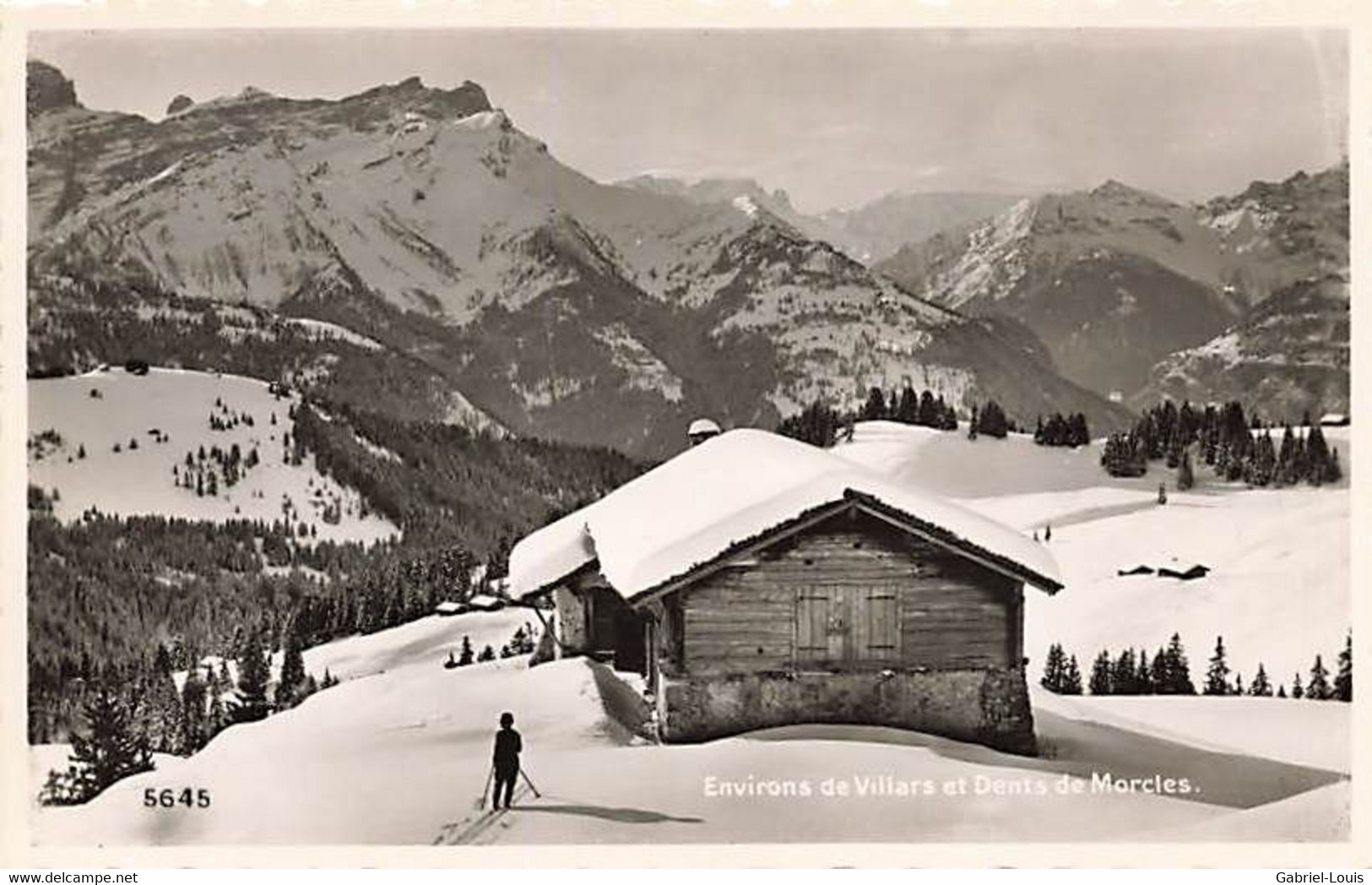 Environs De Villars Et Dents De Morcles Skieur En Hiver - Morcles