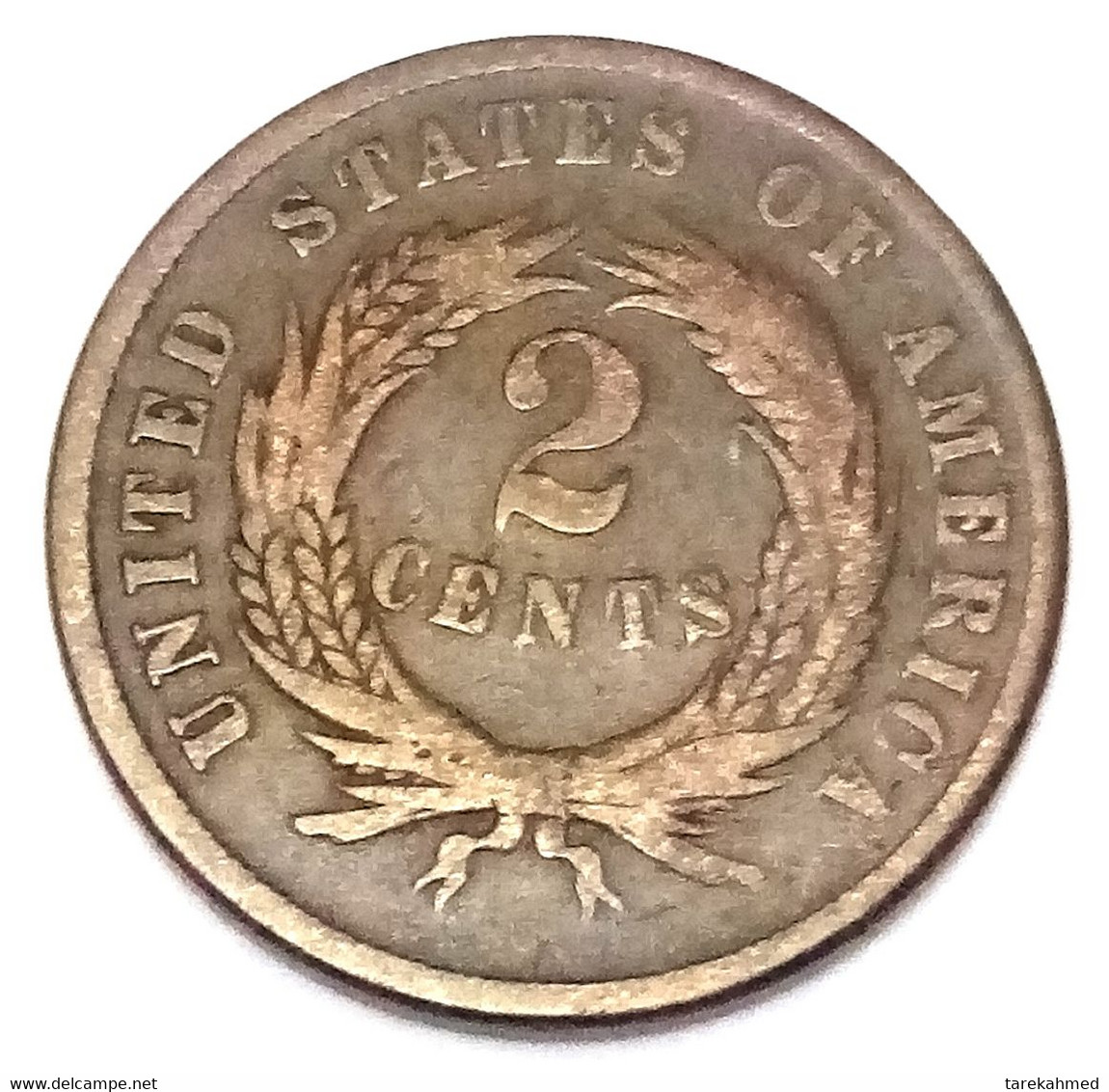 USA - 2 Cents , Shield , 1865  , KM 94 , Gomaa - E.Cents De 2, 3 & 20