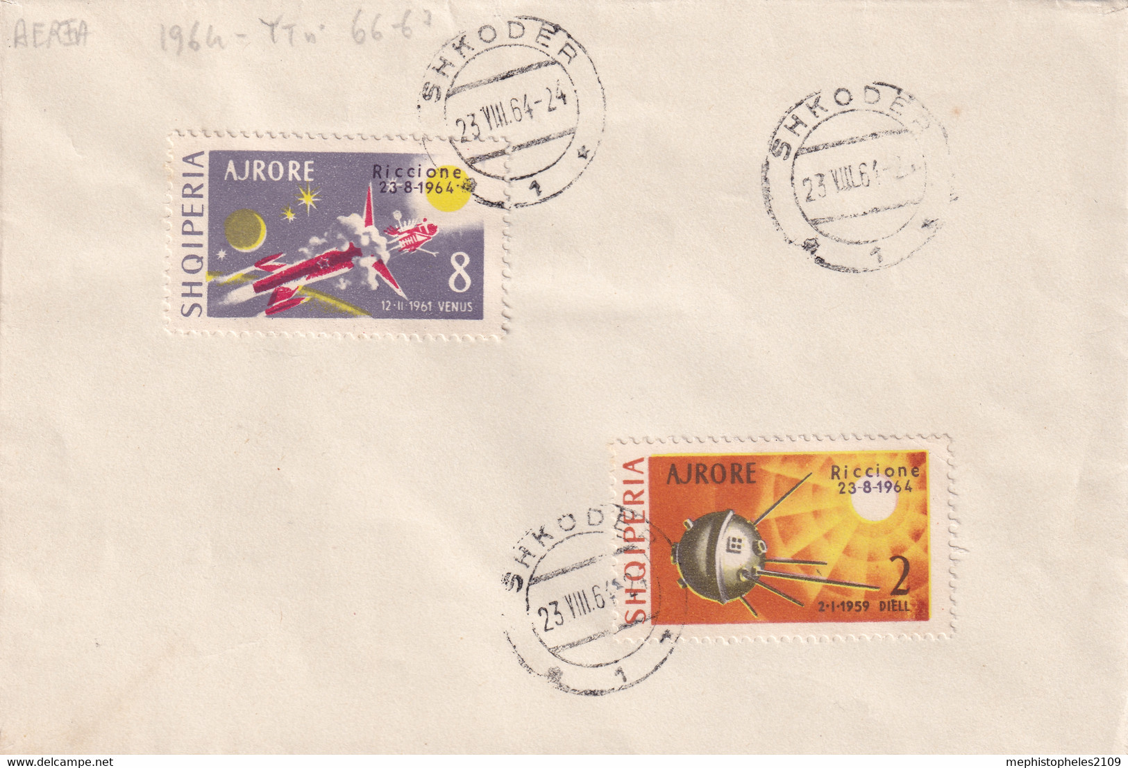 ALBANIA 1964 - Shkoder Cancel (FDC) - Mi 735-738 - Riccione - Albania