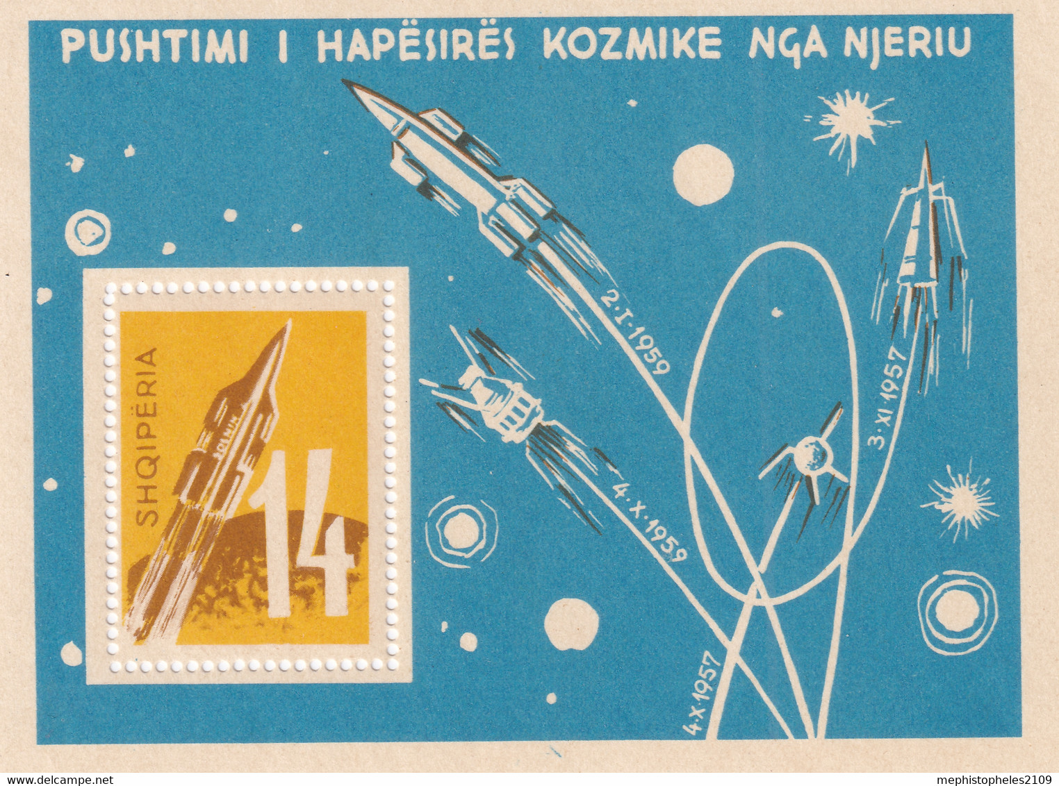 ALBANIA 1962 - MNH - Mi Block 9 - Space Exploration - Albania