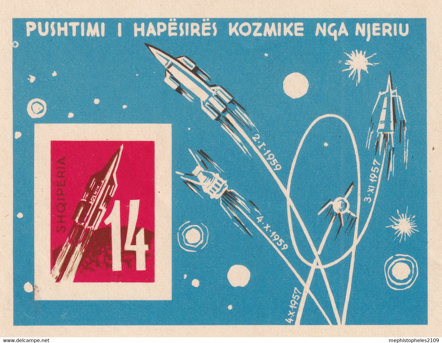 ALBANIA 1962 - MNH - Mi Block 10 - Space Exploration - Albania