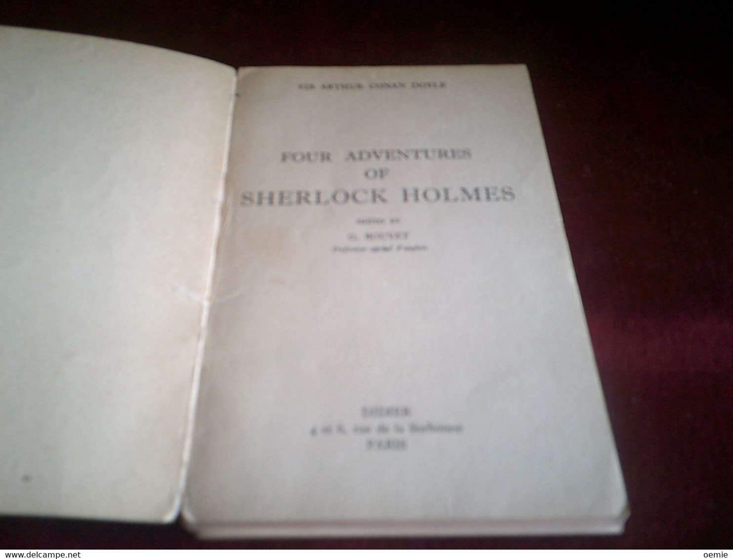 ARTHUR CONAN DOYLE  FOUR ADVENTURES  OF SHERLOCK  HOLMES   EDITION DIDIER   ( 1957 ) - Andere & Zonder Classificatie