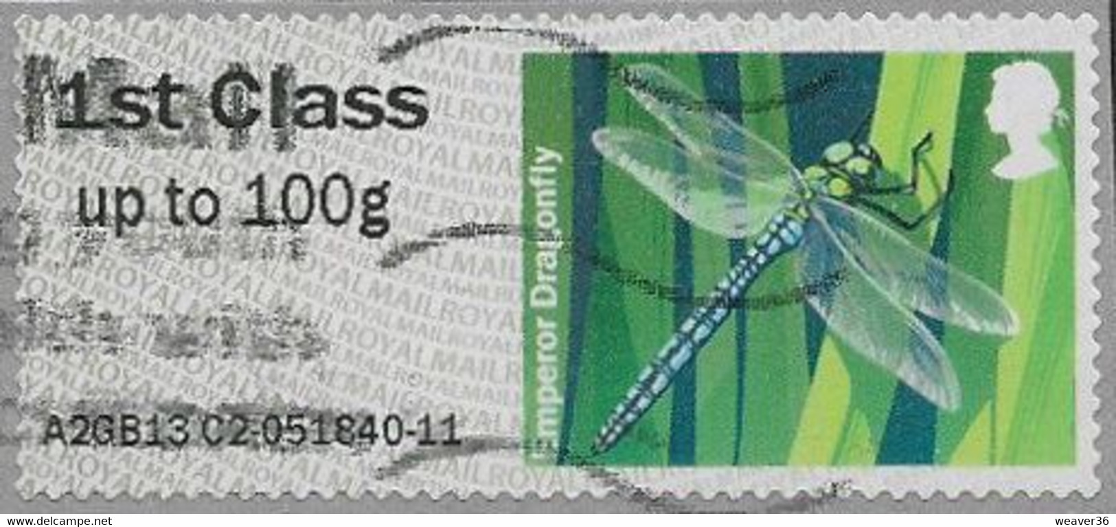 GB 2013 Freshwater Life (1st Series) 1st Type 5 Issuing Office A2GB13 Used [21/25714/ND] - Post & Go (distributeurs)