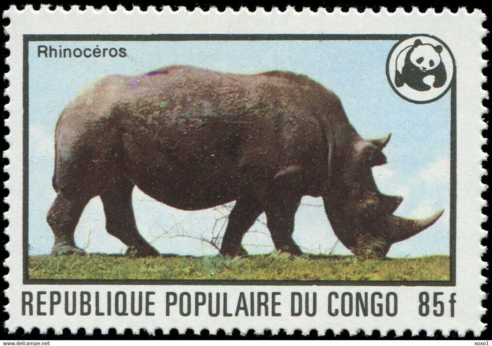 Congo 1978 MiNr. 630 - 635 Kongo-Brazzaville WWF Animals Chimp Okapi Rhino Hippo 6v MNH** 35.00 € - Chimpanzés