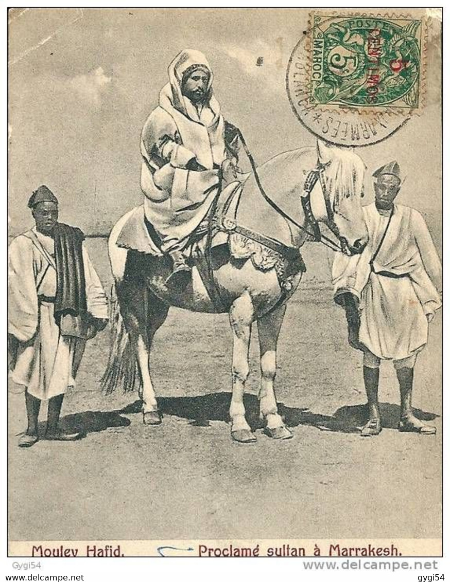 Moulay Hafid Proclamé Sultan à Marrakech CPA 1907 ( Coin Ht Gauche Fragile ) - Marrakech