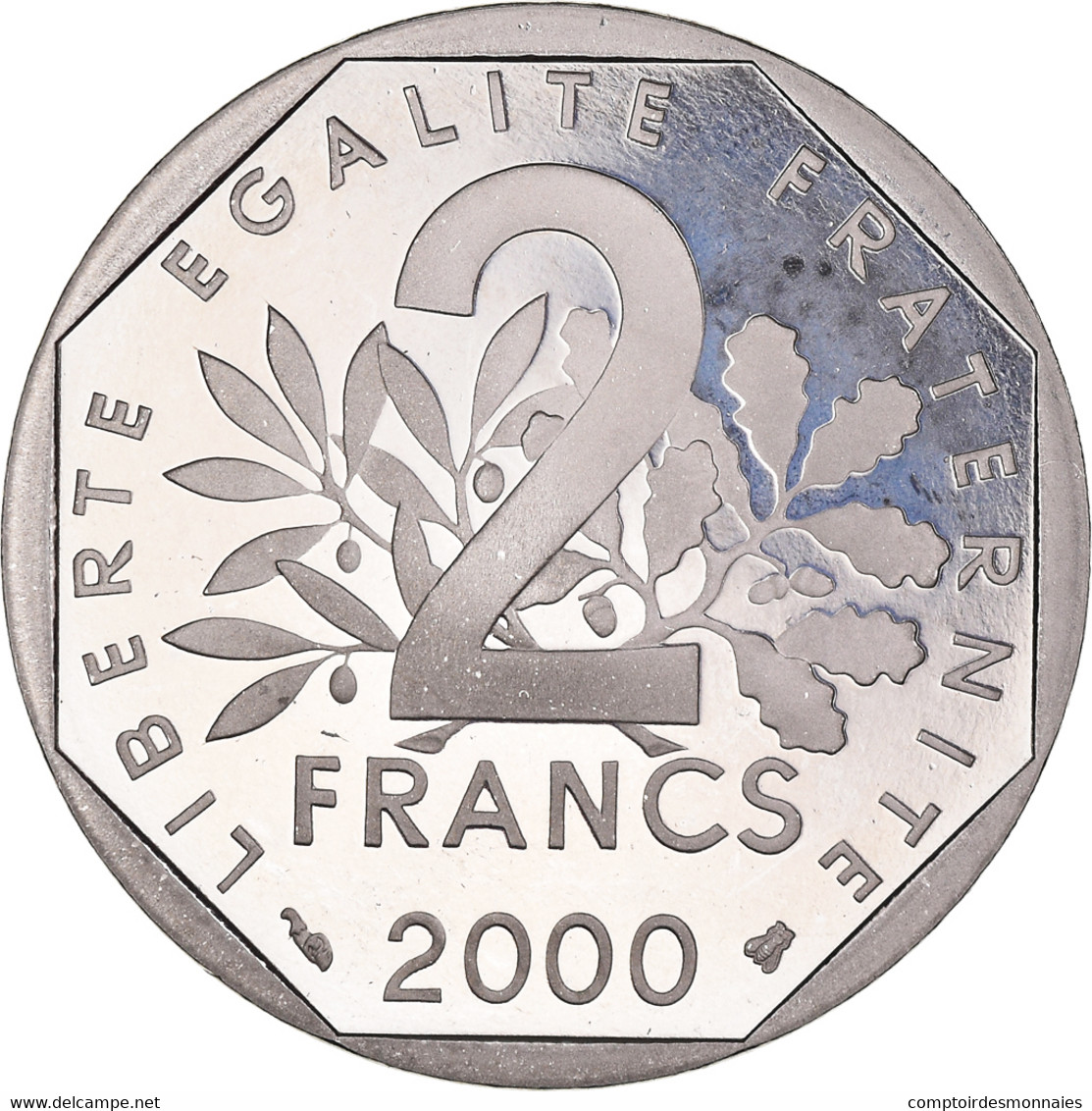 Monnaie, France, Semeuse, 2 Francs, 2000, Paris, Proof, SPL+, Nickel - Probedrucke