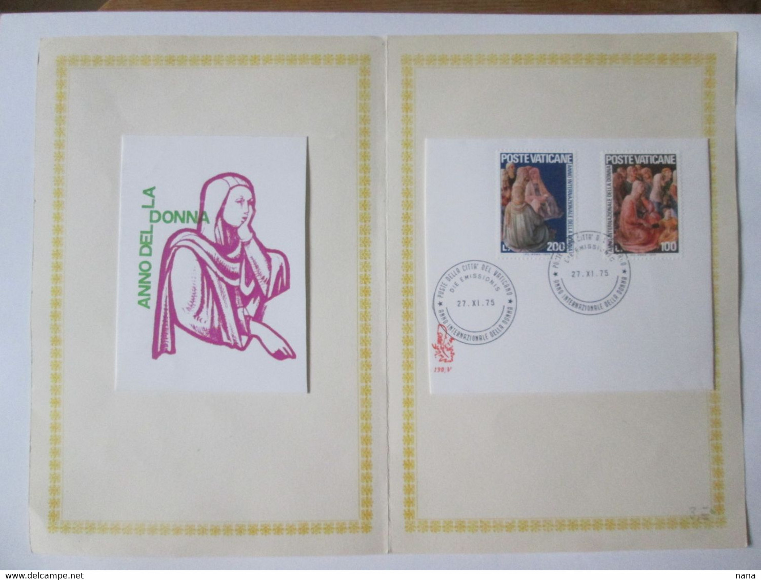 Vatican 1975 Anno Della Donna/Year Of The Woman Booklet Used Stamps - Cuadernillos