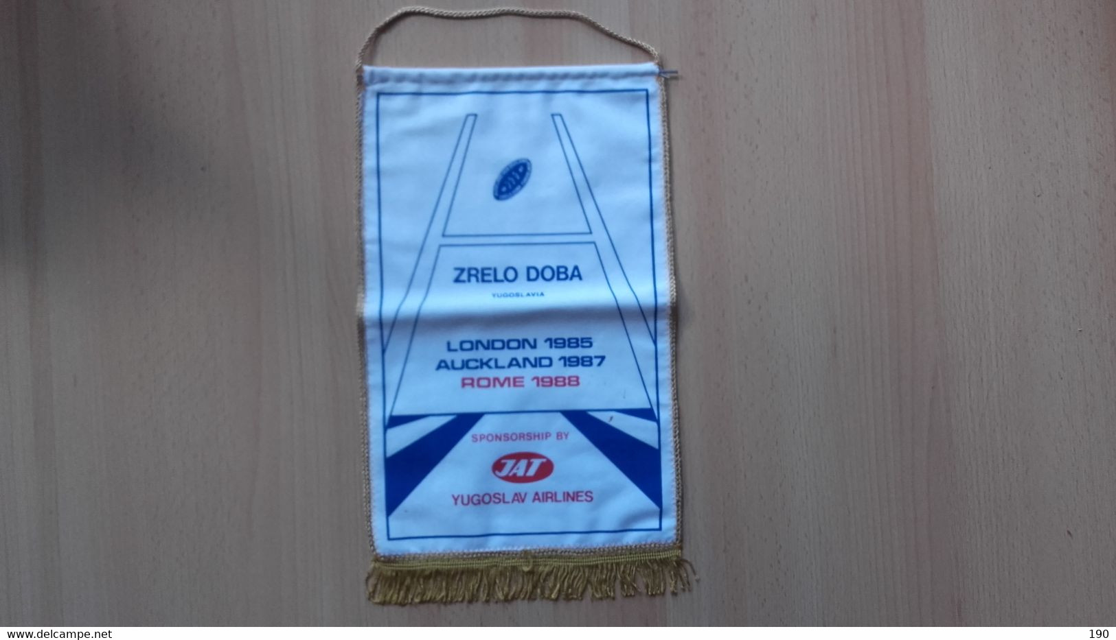 Flag.Yugoslav Airlines-JAT(sponsorship).Zrelo Doba,Yugoslavia.London,Auckland,Rome - Rugby