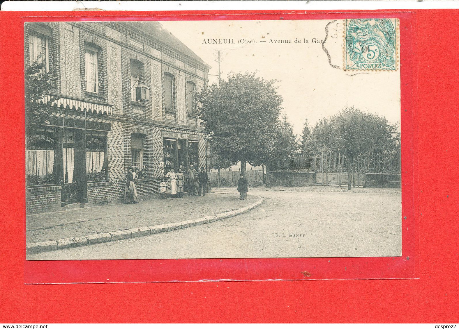 60 AUNEUIL Cpa Petite Animation COMMERCE DUMONT Avenue De La Gare     Edit D L - Auneuil