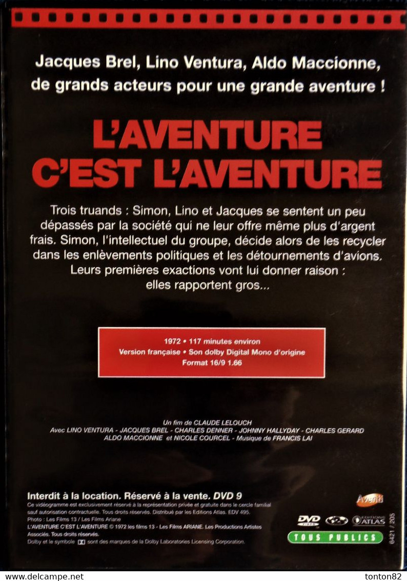 LINO VENTURA - L'aventure C'est L'aventure - De Claude Lelouch - Jacques Brel - Charles Denner - Charles Gérard - Aldo . - Action, Adventure