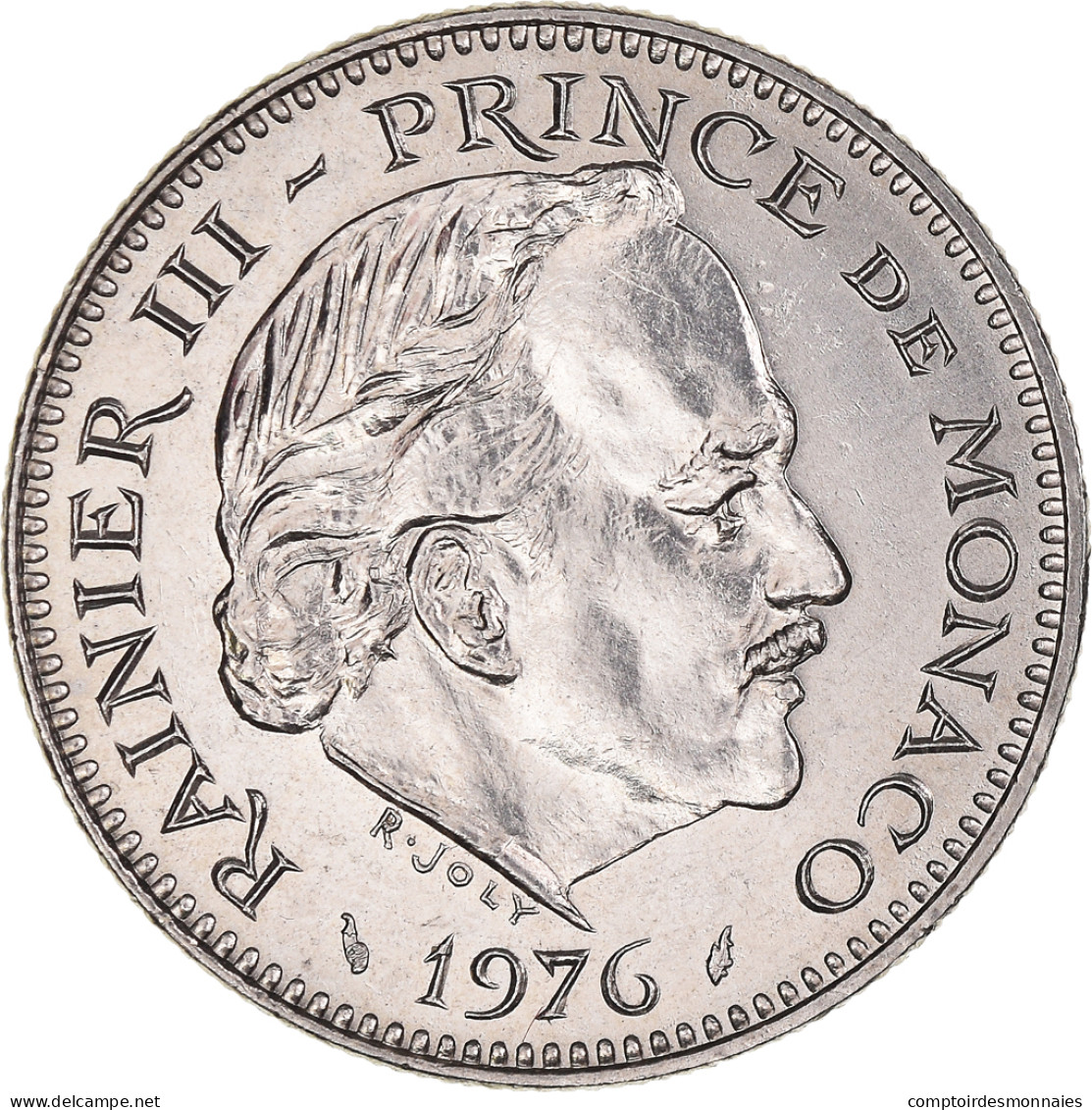 Monnaie, Monaco, Rainier III, 5 Francs, 1976, SUP+, Cupro-nickel, Gadoury:MC - 1960-2001 Nouveaux Francs