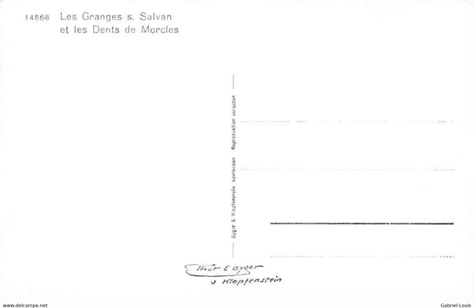 Les Granges S. Salvan Sur Salvan Et Les Dents De Morcles - Granges