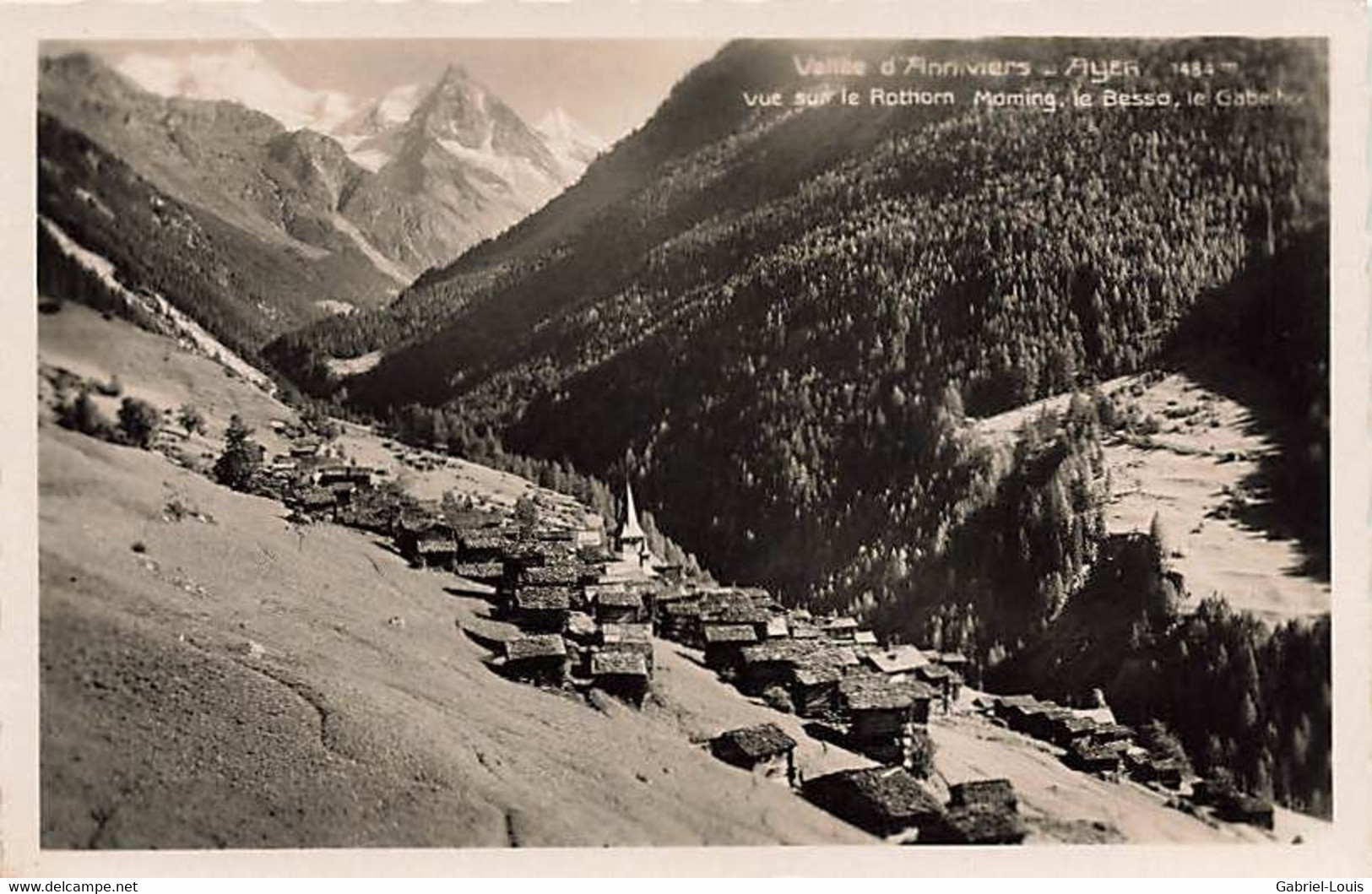 Val D'Anniviers Ayer Vue Du Rothorn Moming Le Besso Le Gabelho - Ayer