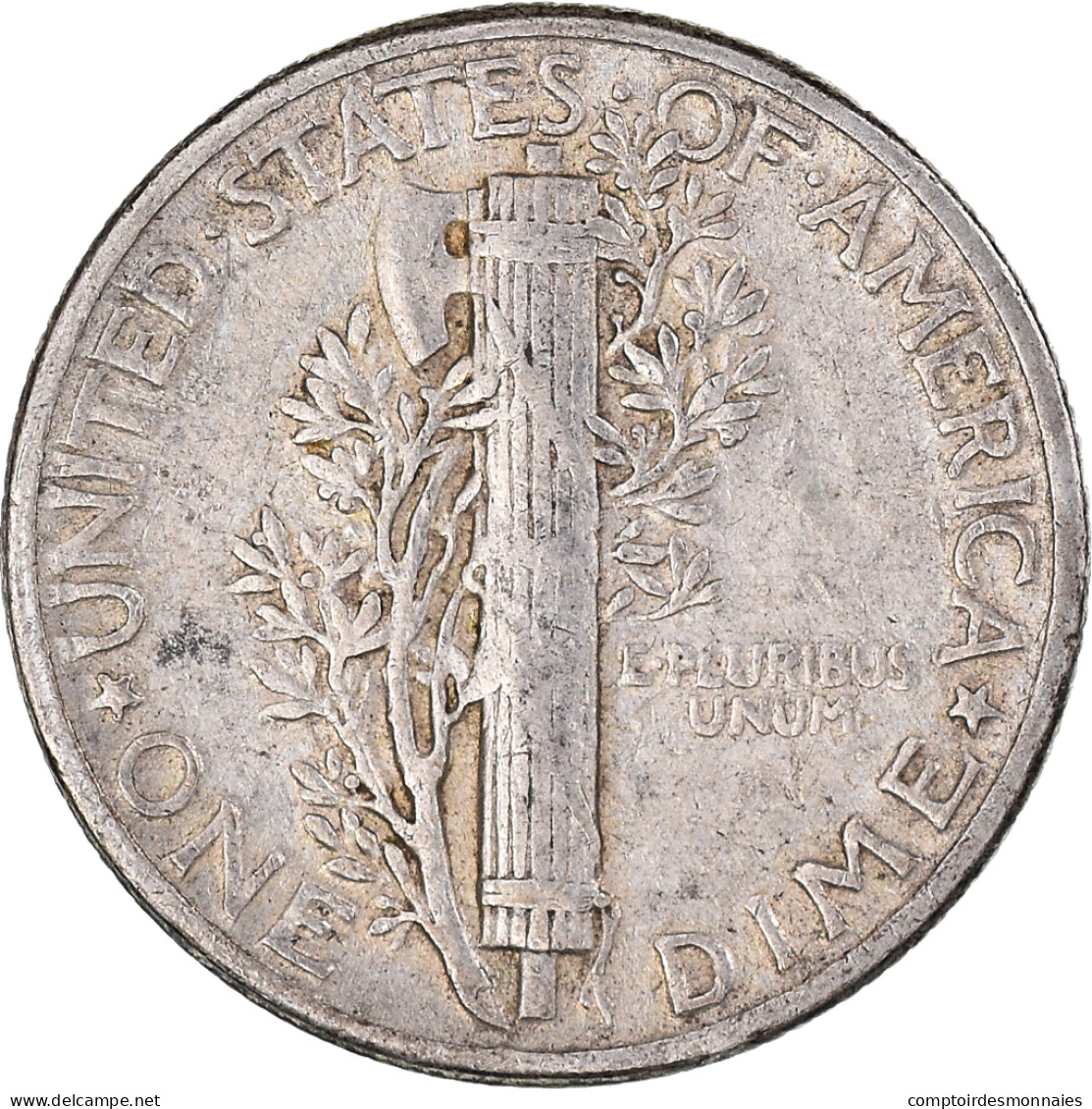 Monnaie, États-Unis, Barber Dime, 1945, Philadelphie, TTB, Argent, KM:140 - 1916-1945: Mercury (Mercure)