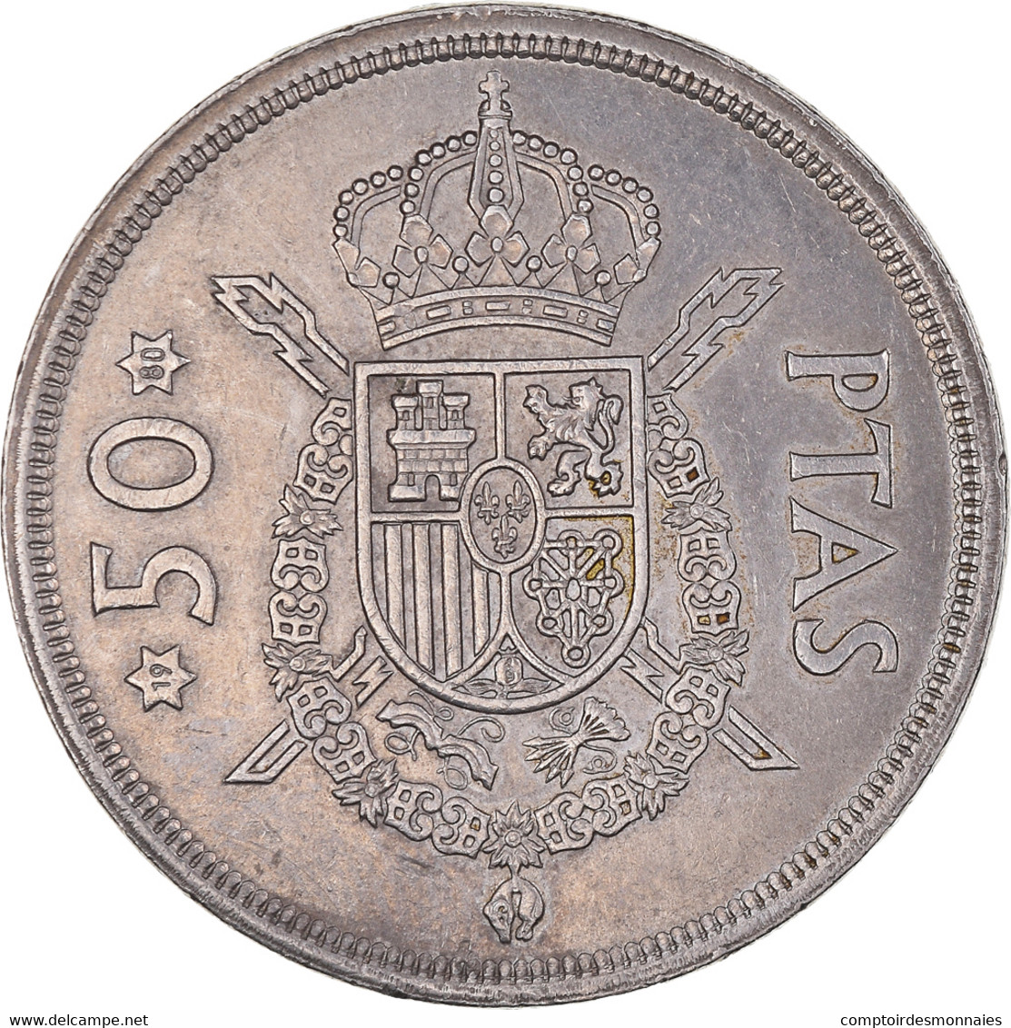 Monnaie, Espagne, Juan Carlos I, 50 Pesetas, 1980, Madrid, TTB+, Cupro-nickel - 50 Pesetas