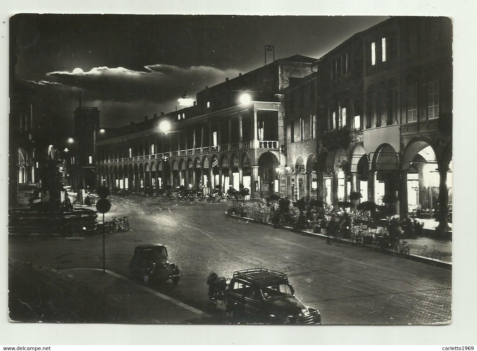 FAENZA - PIAZZA DELLA LIBERTA' E PIAZZA DEL POPOLO ( NOTTURNO ) VIAGGIATA FG - Faenza