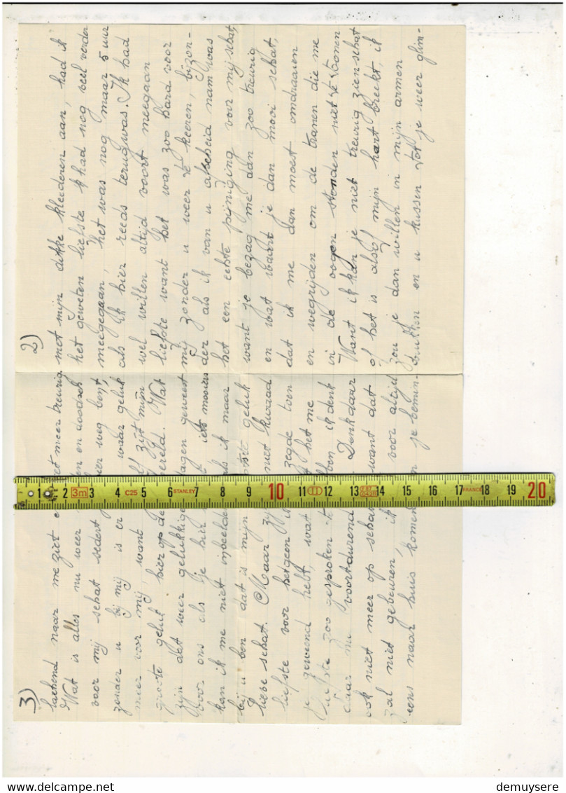 SOLDE 2447 - LIEFDESBRIEF VAN EEN SOLDAAT 25-4- 1940  - LISSEWEGE - KNOCKE - MEENEN - 1939-45