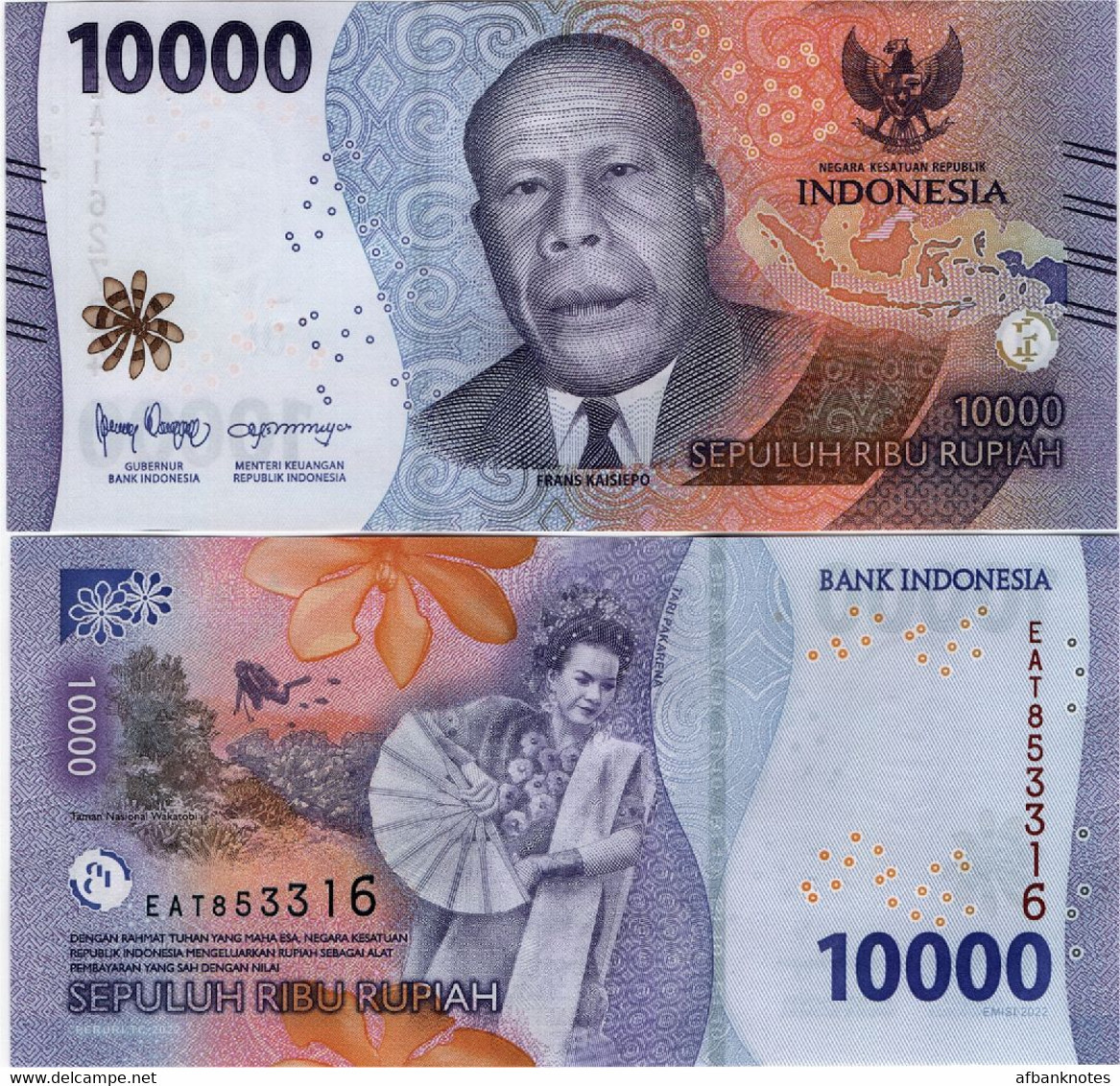 INDONESIA       Set 1000 → 100,000 Rupiah      P-W162 → P-W168       2022/2022   UNC - Indonesië