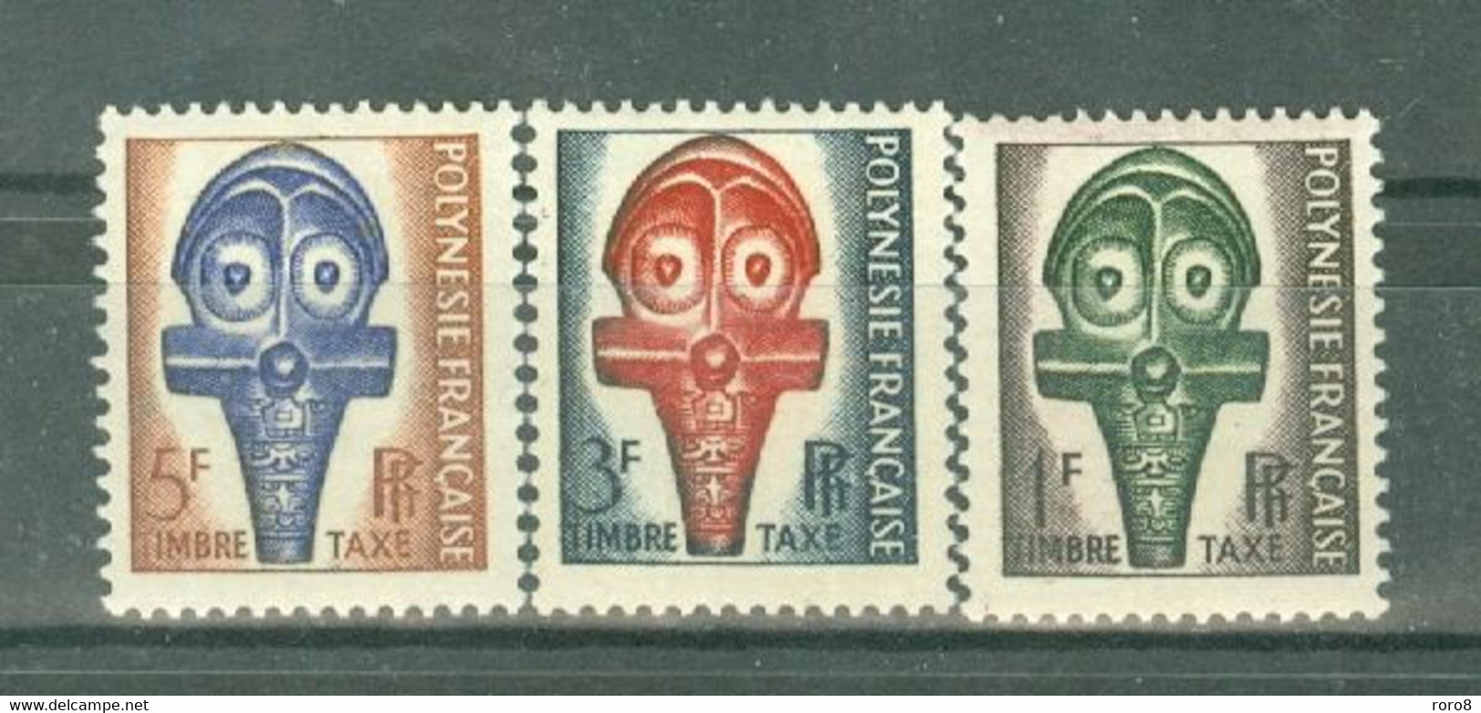 POLYNESIE FRANCAISE - TIMBRES-TAXE N°1* à 3* MH Trace De Charnière. Masques. - Segnatasse