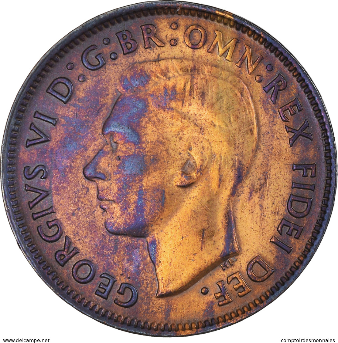 Monnaie, Australie, George VI, 1/2 Penny, 1949, Perth, SUP, Bronze, KM:42 - ½ Penny