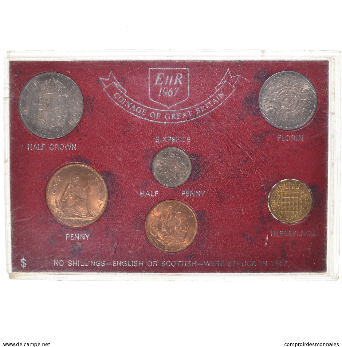 Monnaie, Grande-Bretagne, Half Penny To Half Crown, 1967, British Royal Mint - Mint Sets & Proof Sets