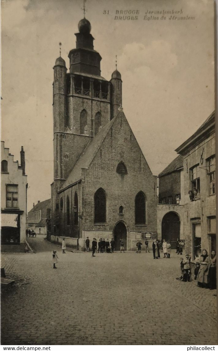 Brugge - Bruges  // Jerusalem Kerk Met Menschen 19?? - Brugge