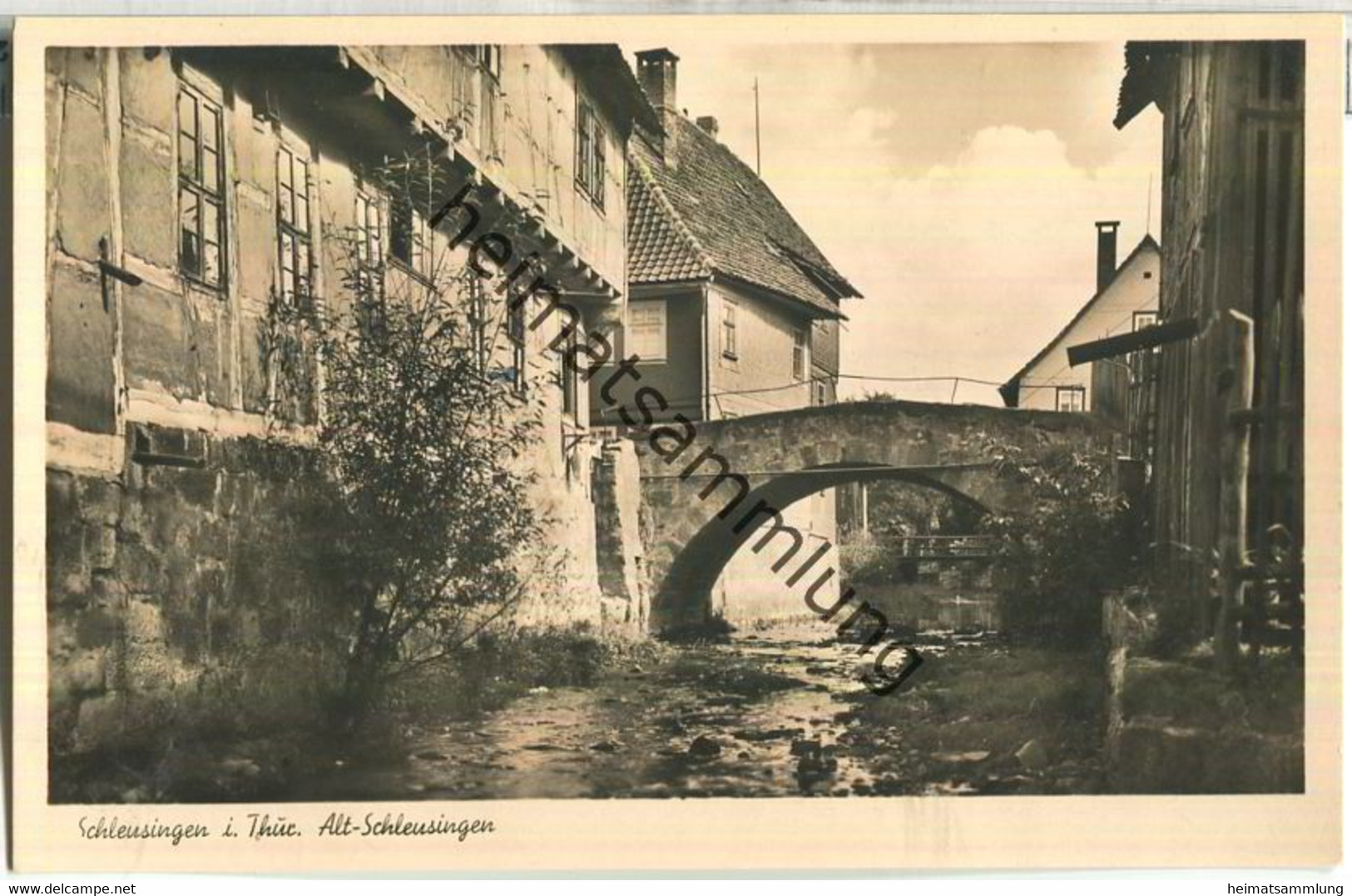 Schleusingen - Alt-Schleusingen - Foto-Ansichtskarte - Verlag Straub & Fischer Meiningen - Schleusingen