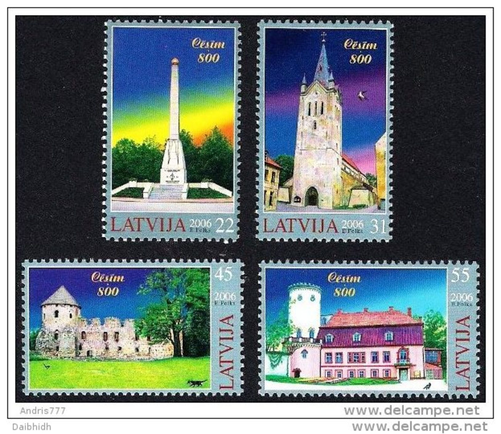 LATVIA 2006 800th Anniversary Of Cesis Set Of 4 MNH / **.  Michel 668-71 - Lettonie