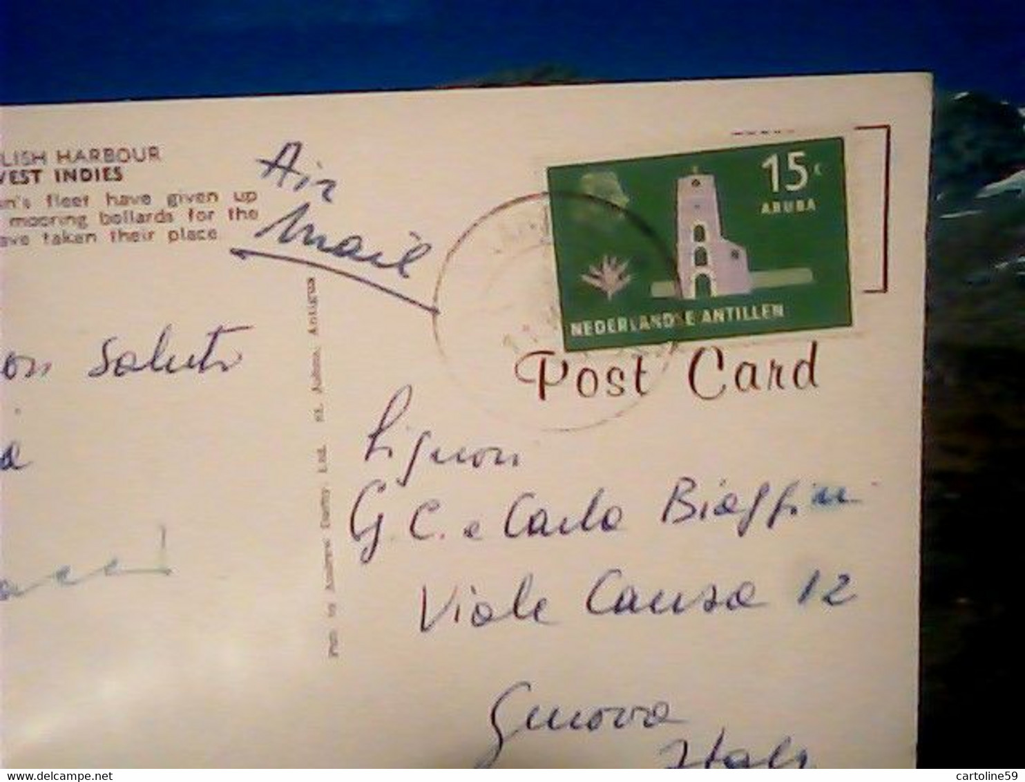 Yachts In English Harbour Antigua VB1969 STAMP TIMBRE SELLO 15 C NEDERLAND ANTILLEN   V1527 - Antigua & Barbuda