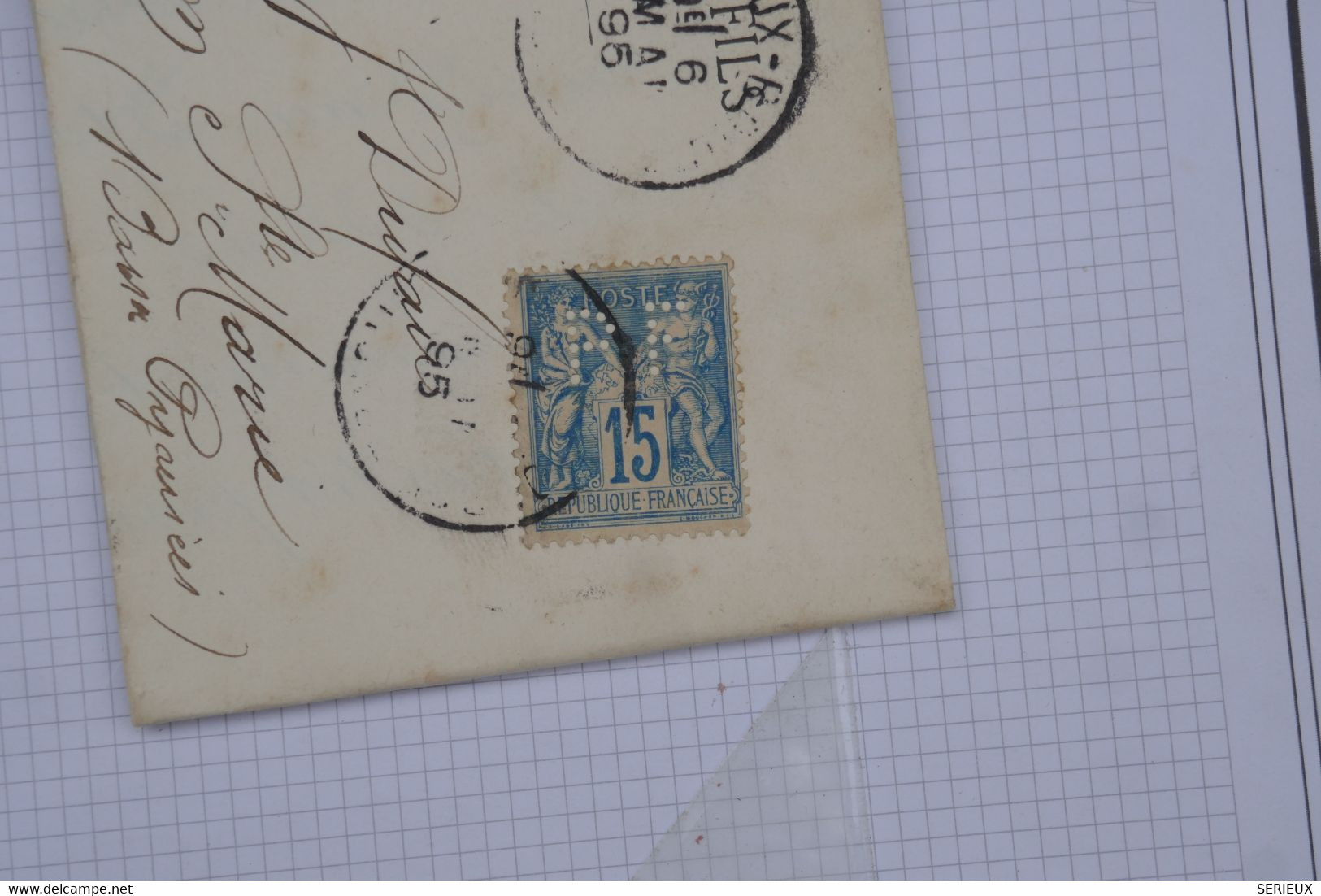 BE8 FRANCE   BELLE LETTRE  PEFORé  1895 BORDEAUX  A OLORON++SAGE 15C +AFFRANCH.INTERESSANT - Storia Postale