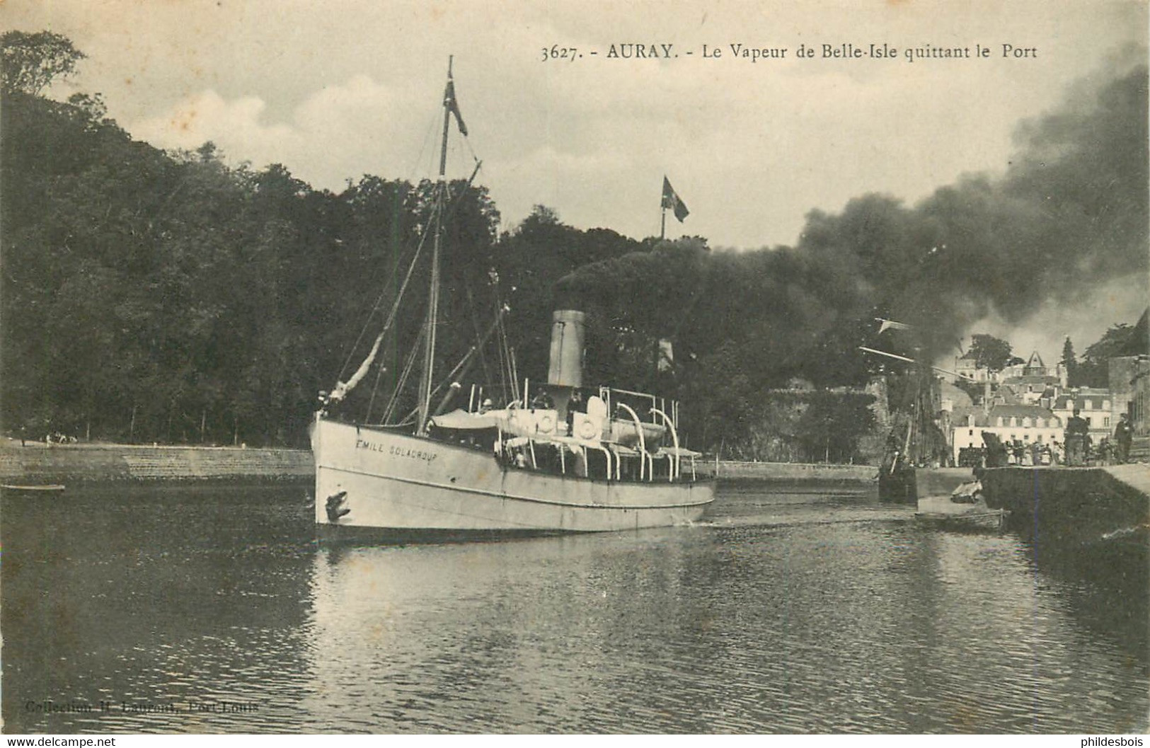 MORBIHAN  AURAY Le Vapeur De Belle Ille Quittant Le Port - Auray