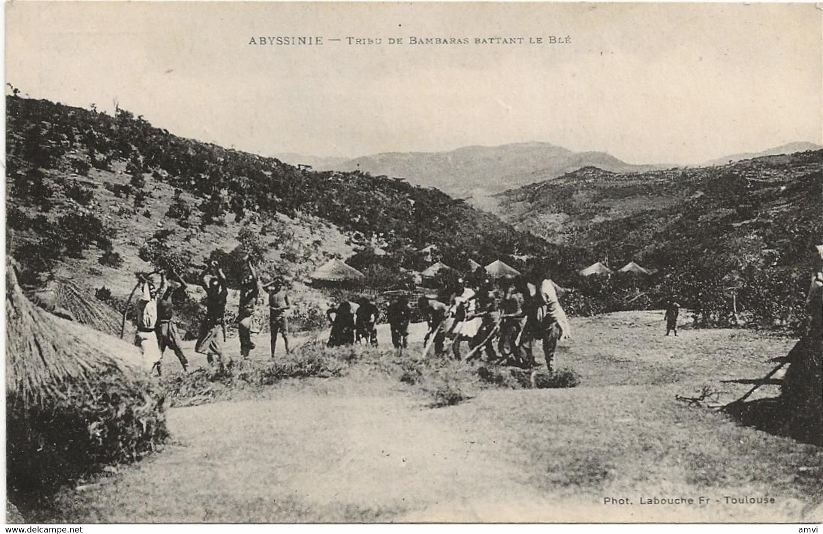 22-9-2974-  Abyssinie Tribu De Bambaras Battant Le Blé - Äthiopien