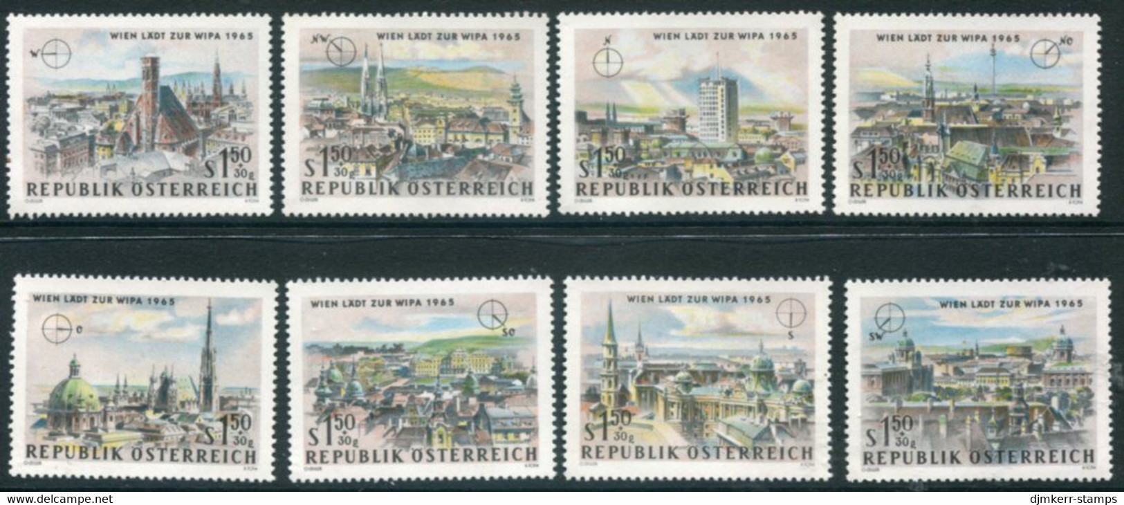AUSTRIA 1964 WIPA Philatelic Exhibition I MNH / **.  Michel 1164-71 - Unused Stamps