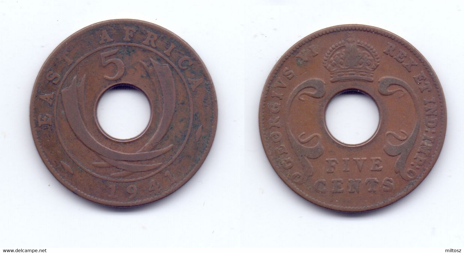 East Africa 5 Cents 1941 - British Colony