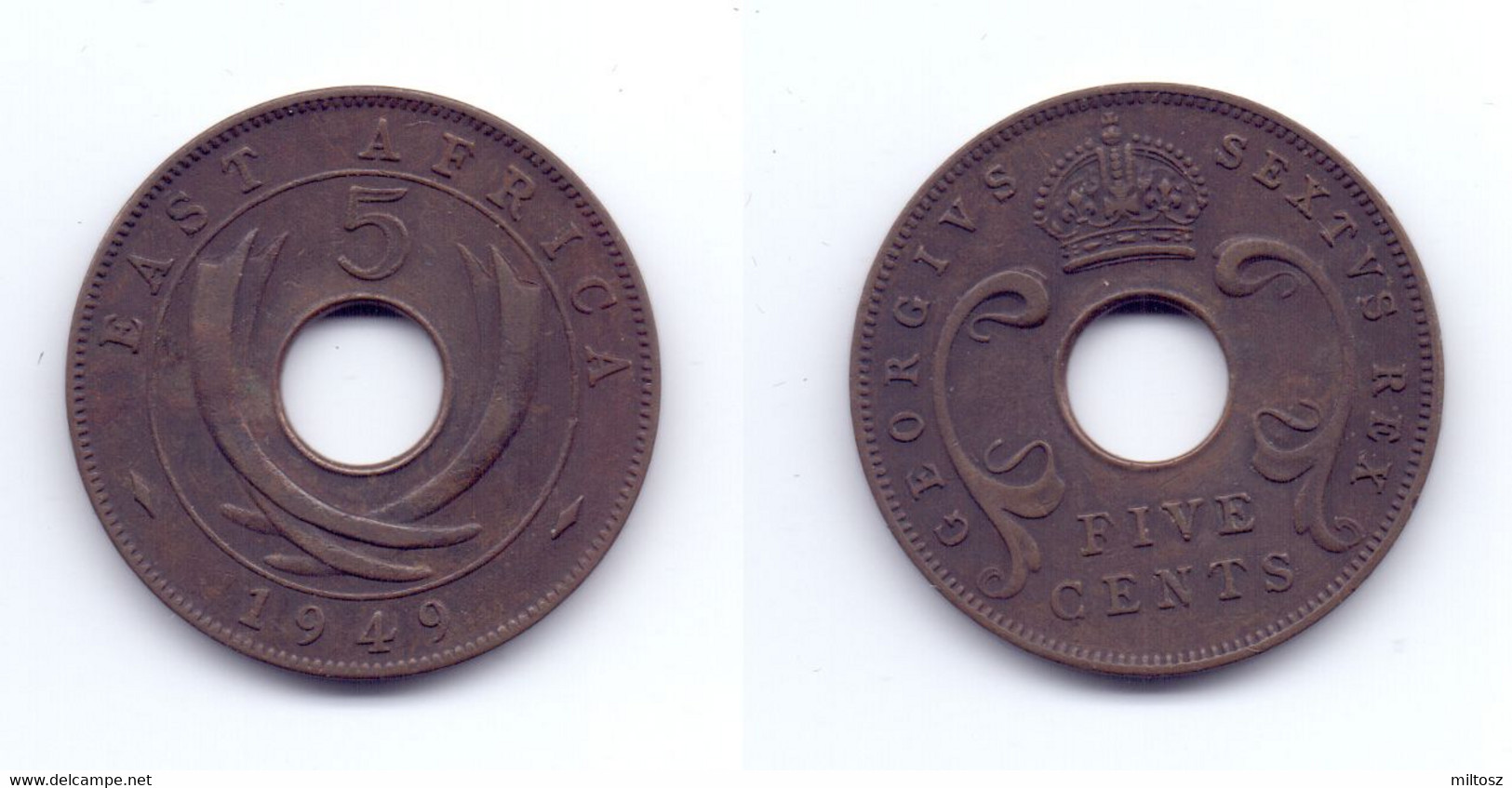 East Africa 5 Cents 1949 - Britische Kolonie