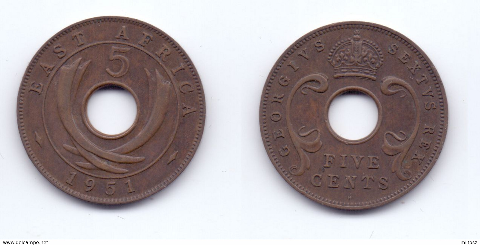 East Africa 5 Cents 1951 H - Colonia Británica