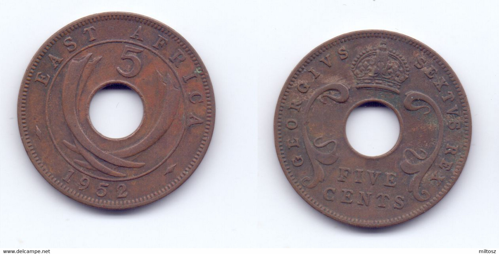 East Africa 5 Cents 1952 - British Colony