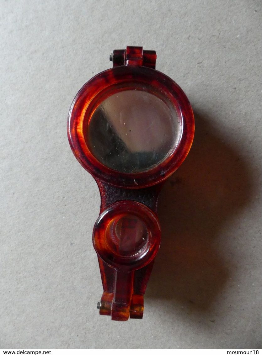 Boussole Loupe En Bakélite Optic Z Vintage Avec Boîte - Andere Geräte