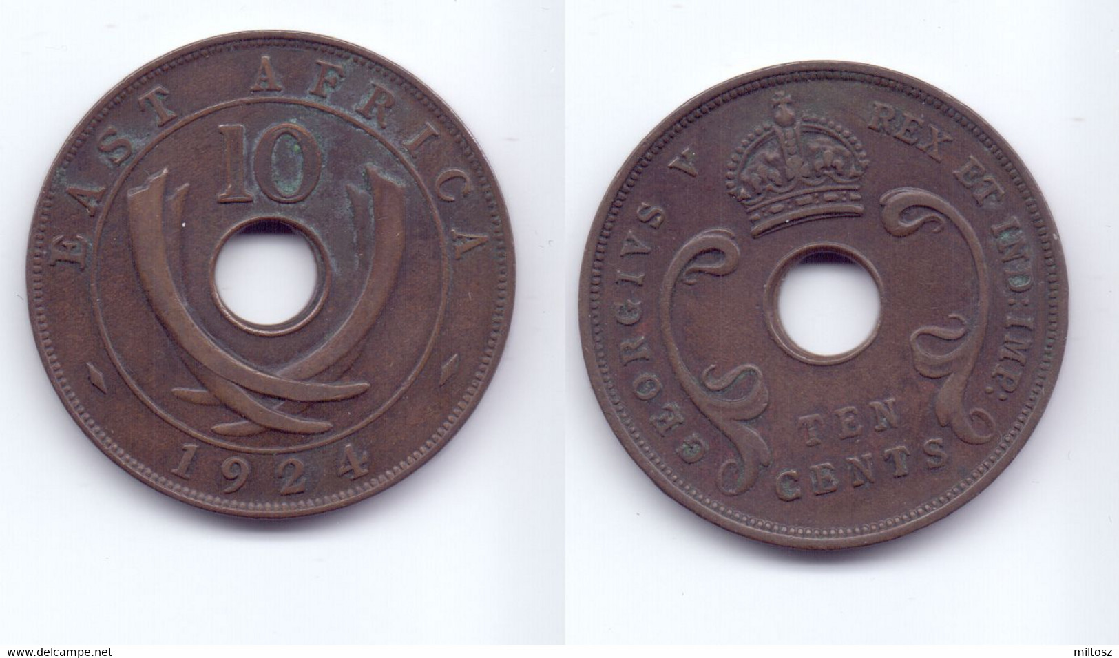 East Africa 10 Cents 1924 - Britse Kolonie