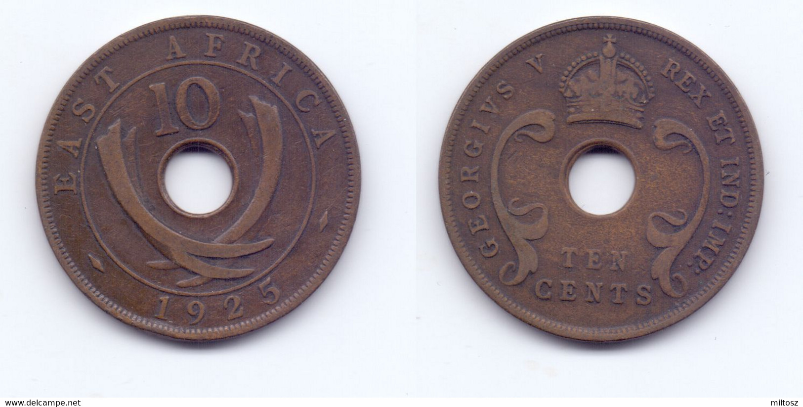 East Africa 10 Cents 1924 - Britische Kolonie