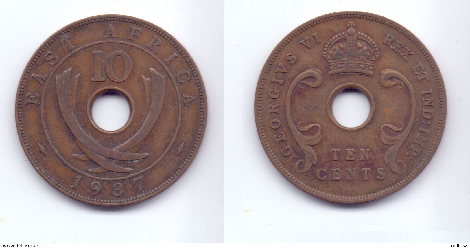 East Africa 10 Cents 1937 - Colonie Britannique