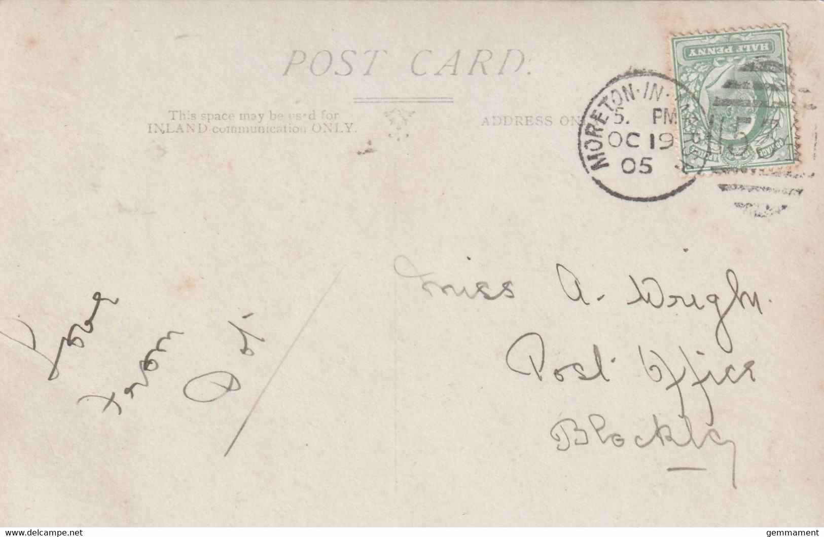 MORETON IN MARSH OR BLOCKLEY. 1905 - Other & Unclassified