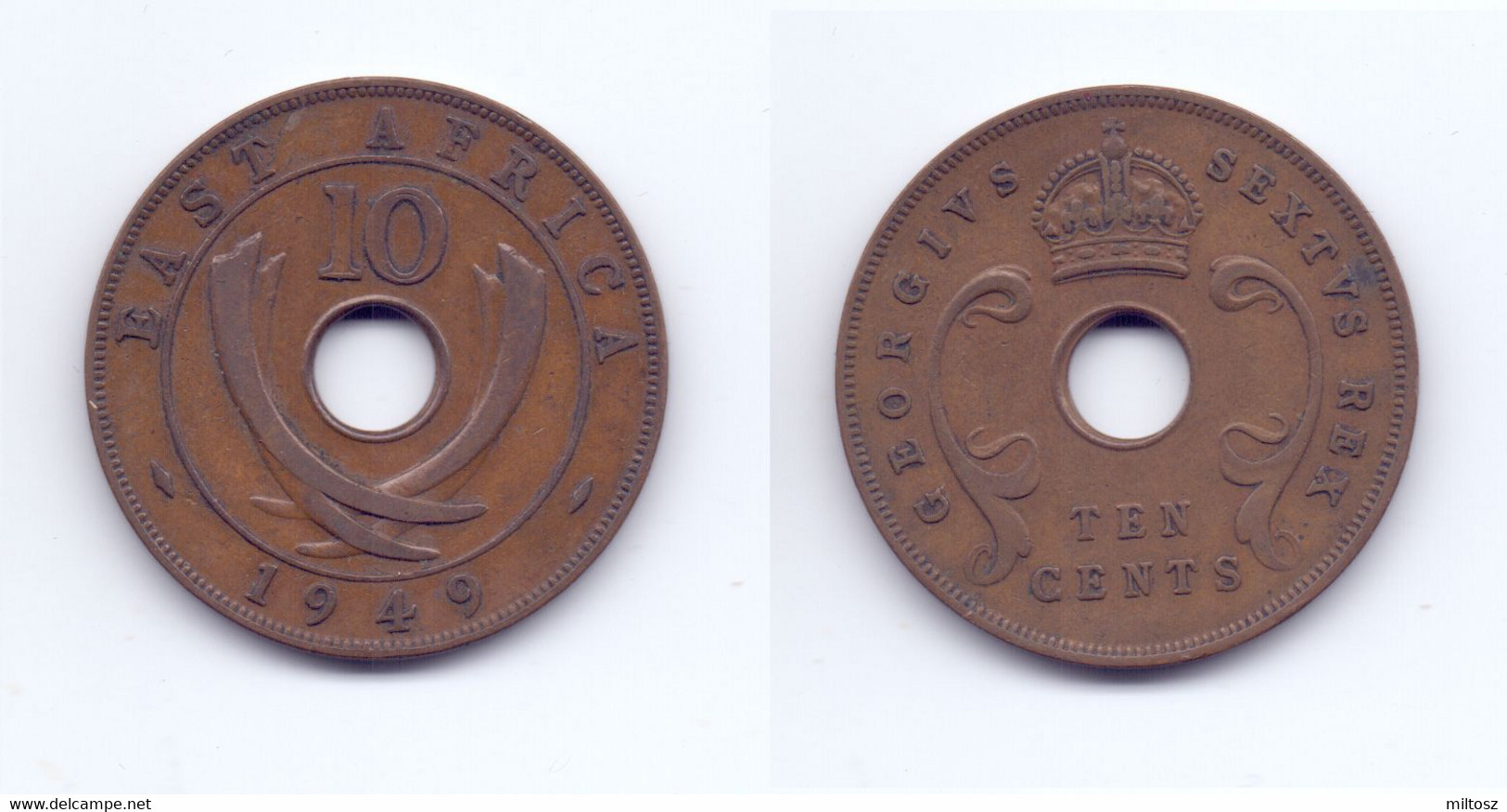 East Africa 10 Cents 1949 - Britische Kolonie