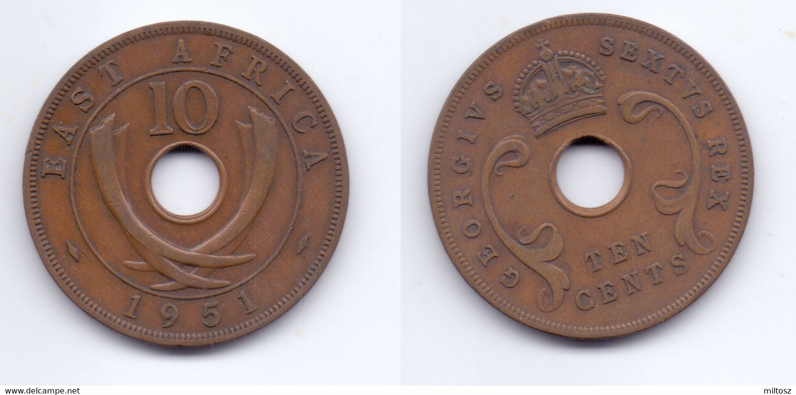 East Africa 10 Cents 1951 - Colonie Britannique