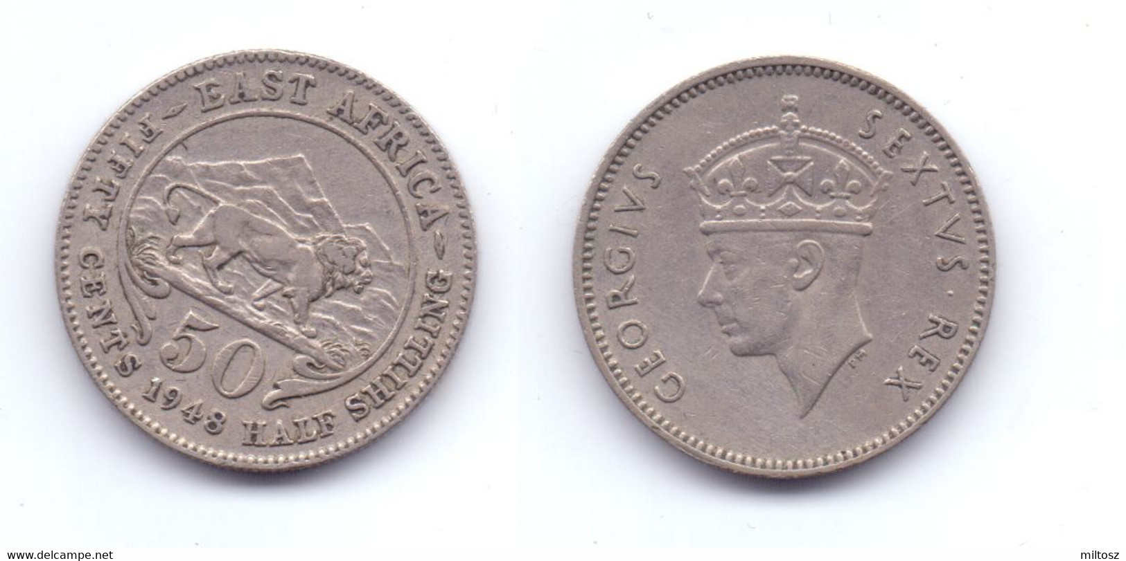 East Africa 50 Cents 1948 - British Colony