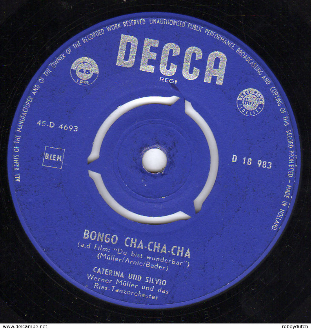 * 7" * CATERINA VALENTE (und SILVIO) - SWEET SWEETHEART (Holland 1959) - Otros - Canción Alemana