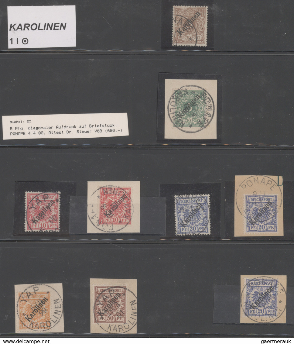 Deutsche Kolonien - Karolinen: 1899/1923 (ca.), Sammlung Auf Albenblättern, Viel - Carolinen